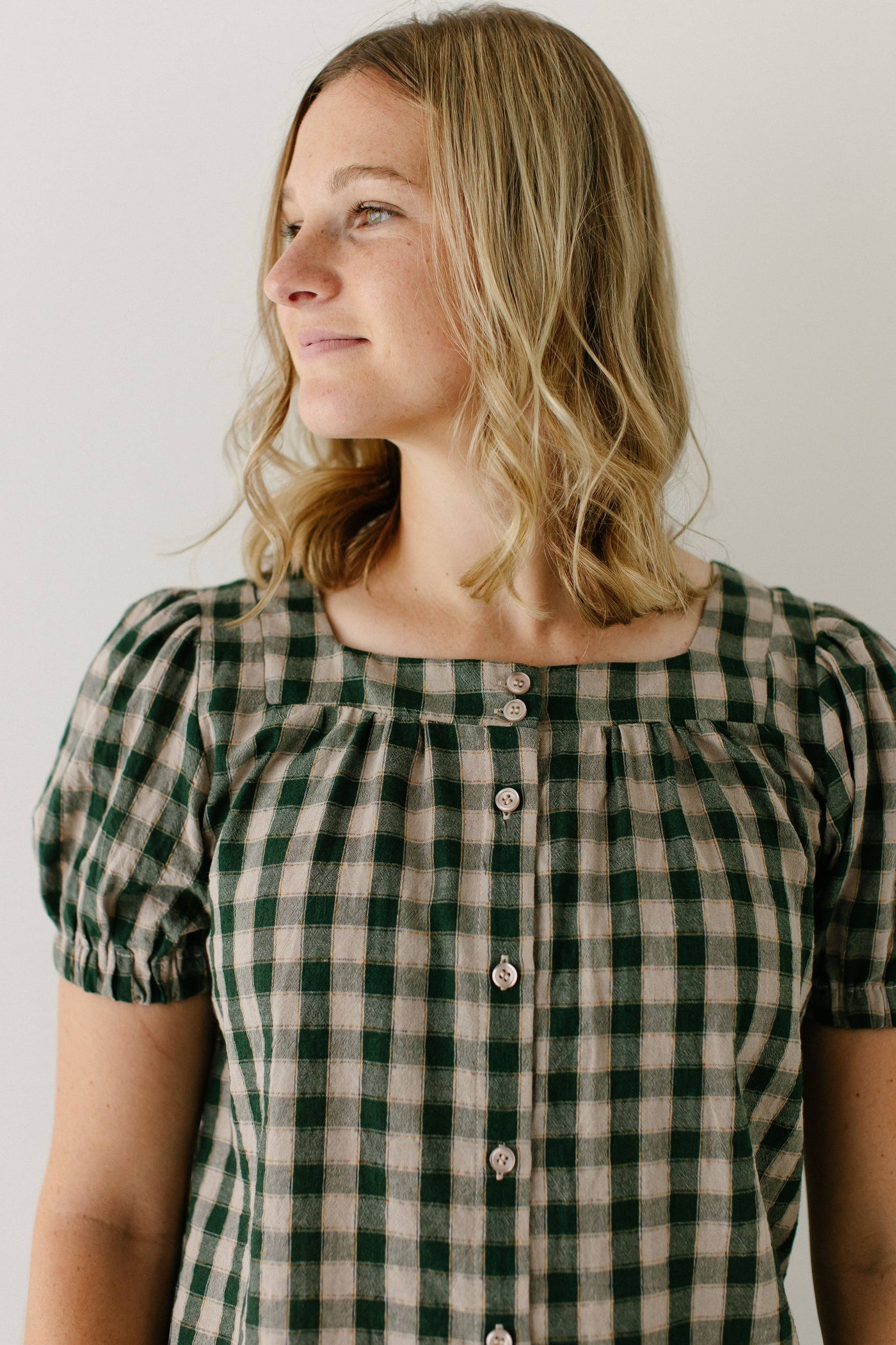 'Sadie' Green Gingham