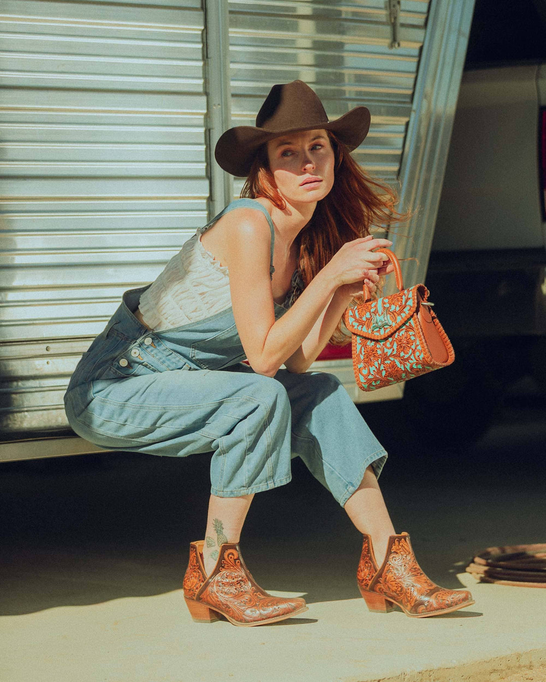 Loyal West Leon Mini Handle Purse - Whiskey &amp; Water