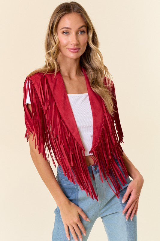 Harlow Fringe Suede Collar