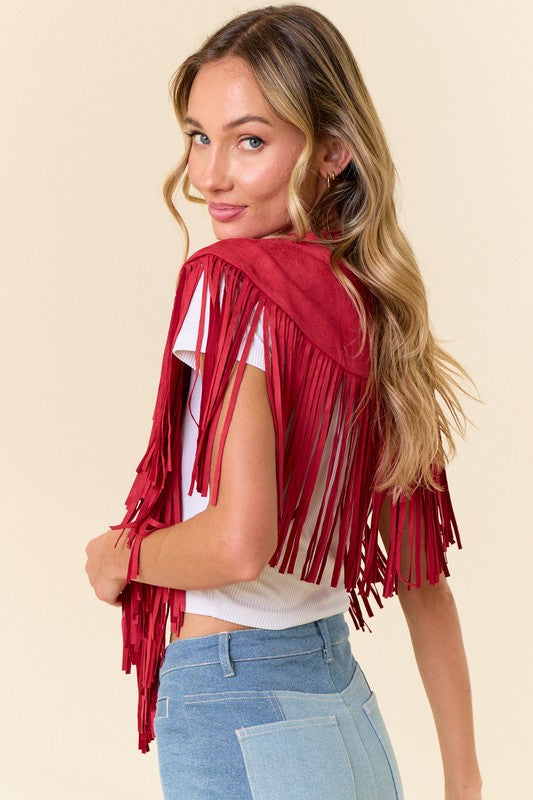 Harlow Fringe Suede Collar