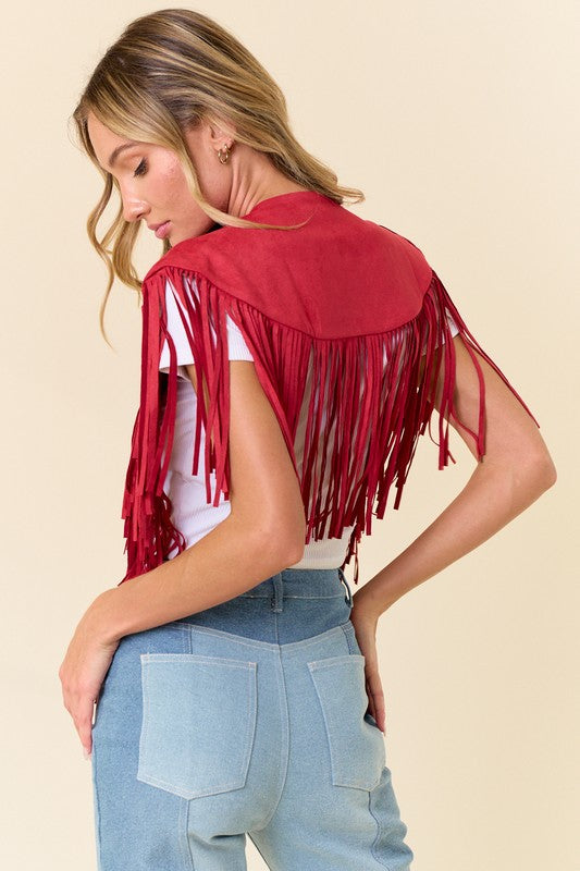 Harlow Fringe Suede Collar
