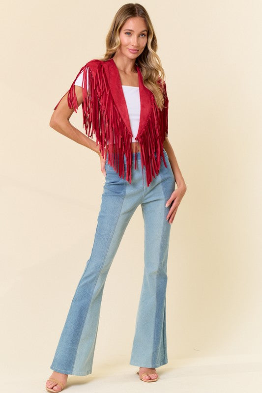 Harlow Fringe Suede Collar