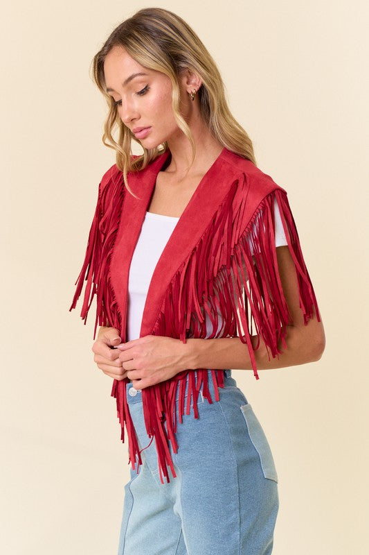 Harlow Fringe Suede Collar