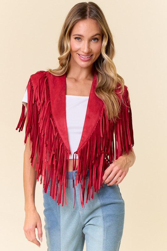 Harlow Fringe Suede Collar