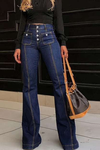Taylah High Waist Jeans Vintage Stretch Bootcut Denim