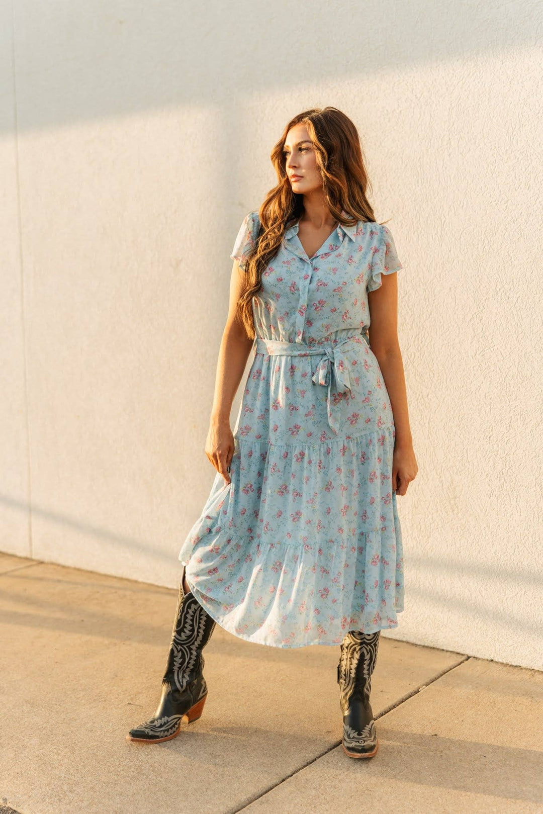 Sienna BLUE FLORAL DRESS