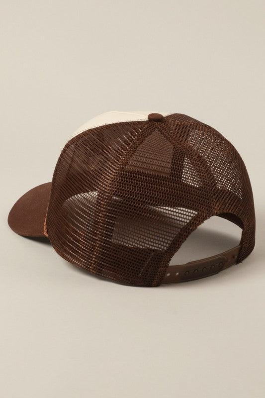 Cowboy Howdy Embroidery Mesh Back Cap
