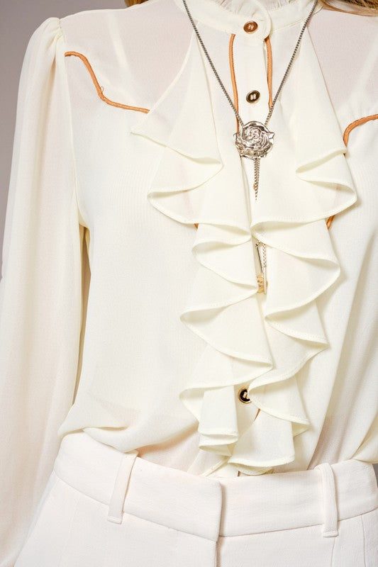 Chelsea Ruffle  Cowboy Horse Embroidery Patch Denim Cap