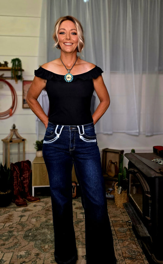 Hayley Dark Wash Stretch Denim Jeans