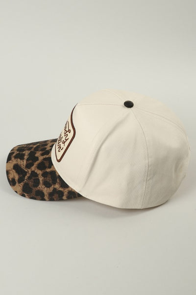 Howdy Darlin' Embroidered Leopard Brim Trucker Hat