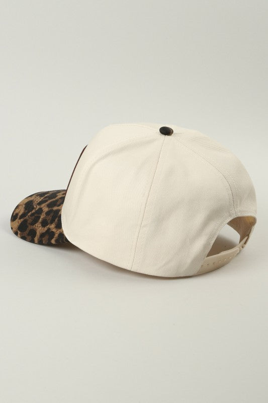 Howdy Darlin' Embroidered Leopard Brim Trucker Hat