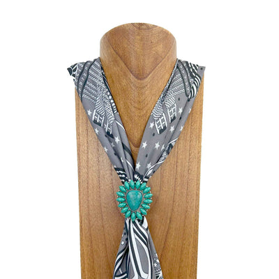 Silver metal with green 