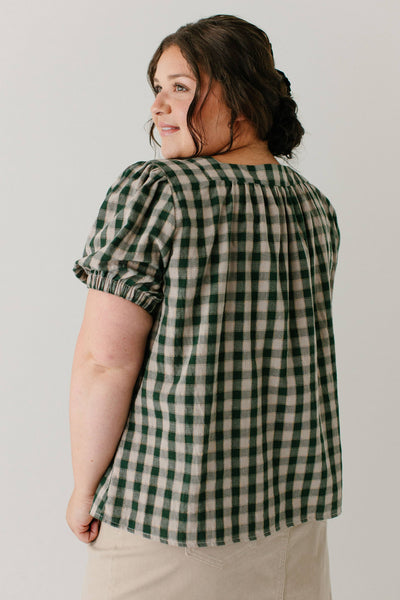 'Sadie' Green Gingham