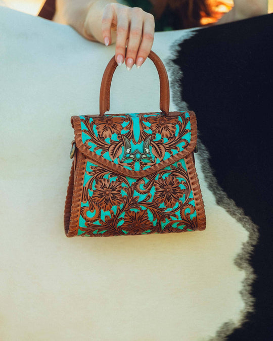 Loyal West Leon Mini Handle Purse - Whiskey &amp; Water