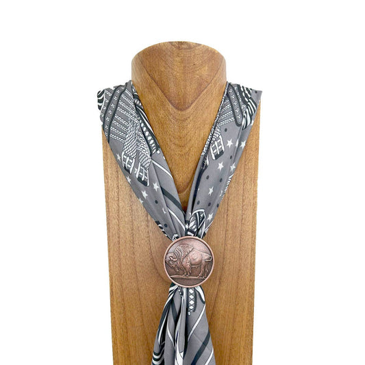 WRS240615-03                   Copper metal with buffalo wild rag slide