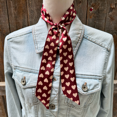 burgundy cream wild rag scarf