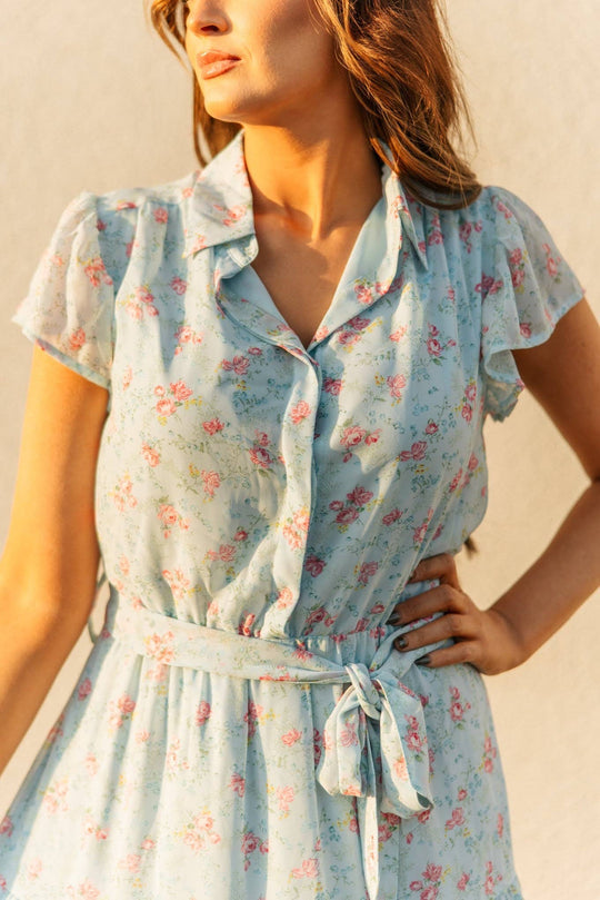 Sienna BLUE FLORAL DRESS
