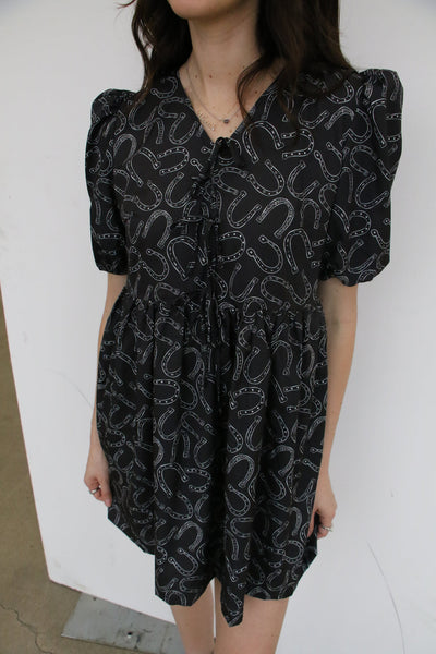 HORSESHOE TIE DRESS