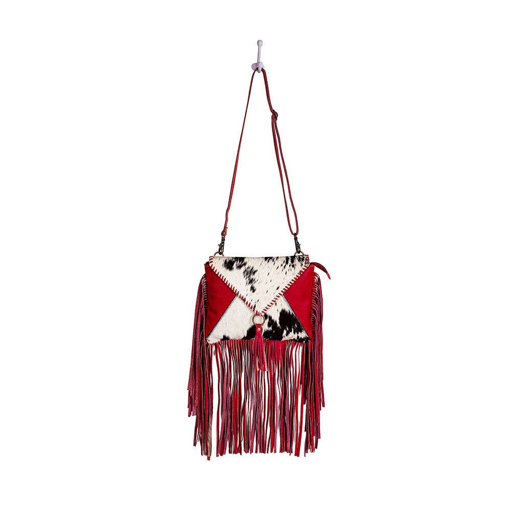 Letterstone Trail Fringe Leather &amp; Hairon Bag