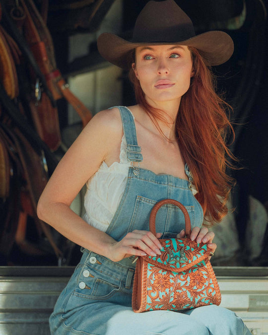 Loyal West Leon Mini Handle Purse - Whiskey &amp; Water