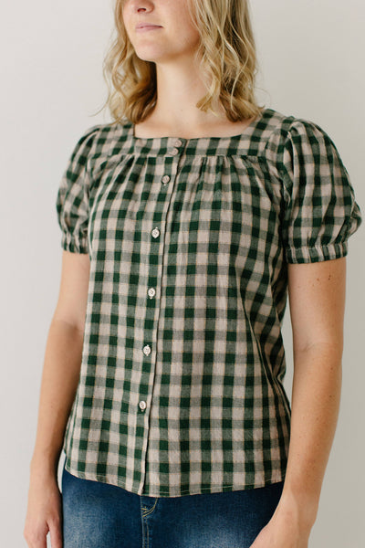 'Sadie' Green Gingham