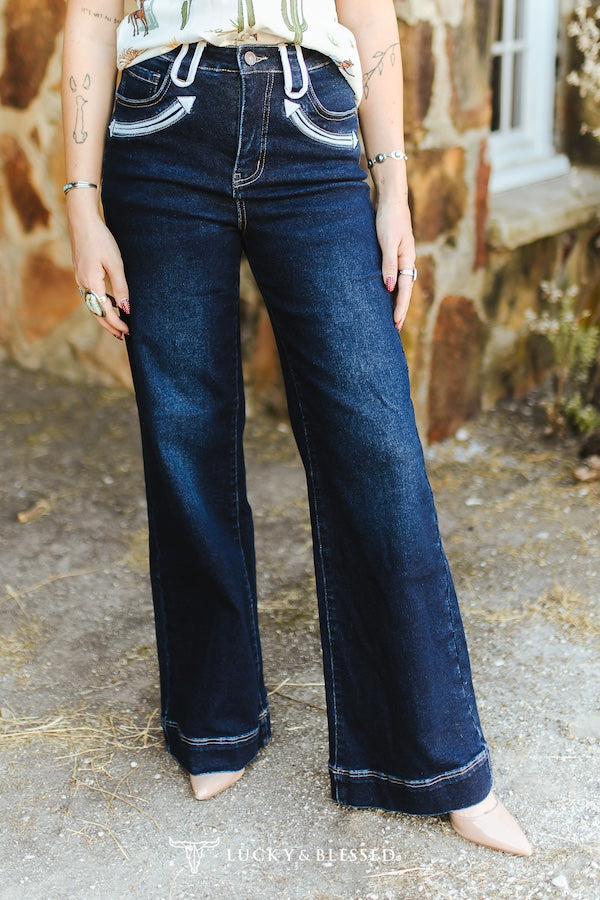 Hayley Dark Wash Stretch Denim Jeans