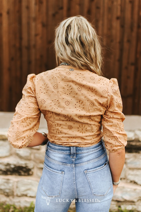 Miley Blouse Bodysuit - Camel