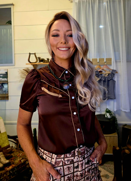 Shelby Pearl Snap Blouse