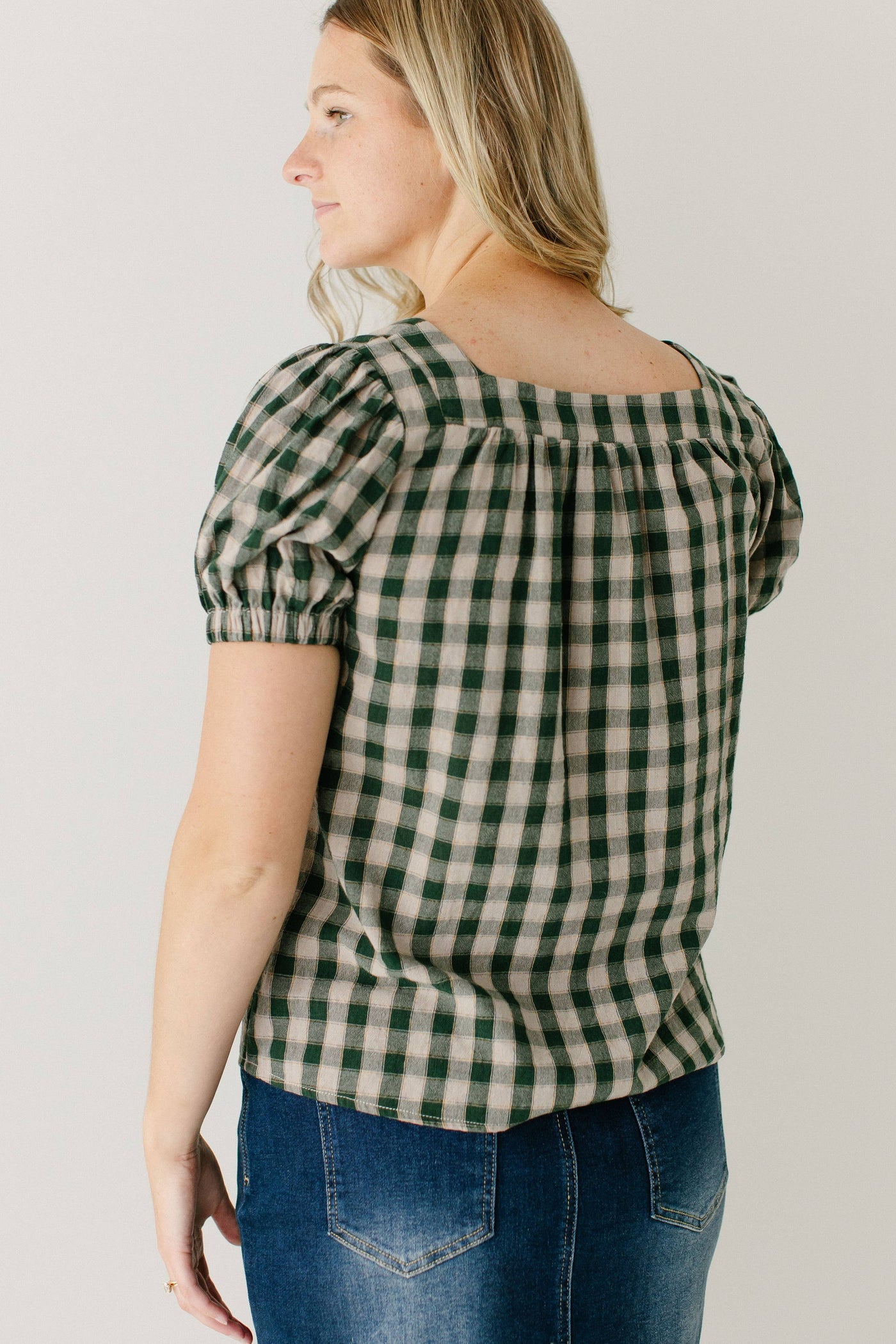 'Sadie' Green Gingham