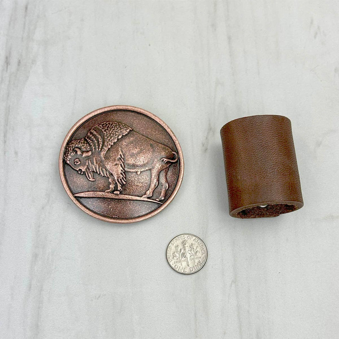 Copper metal with buffalo