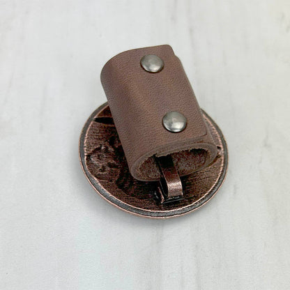 WRS240615-03                   Copper metal with buffalo wild rag slide