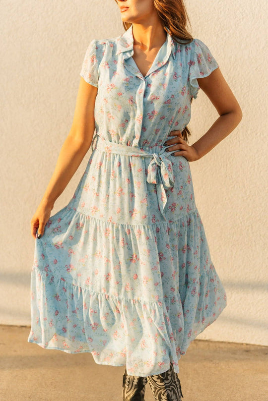 Sienna BLUE FLORAL DRESS