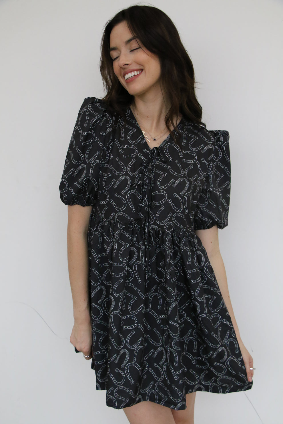 HORSESHOE TIE DRESS