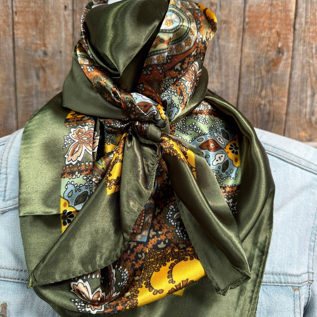 35X35 Olive Tone Paisley