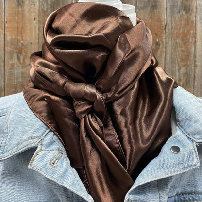35X35" Solid Brown Wild Rag / Scarf WRS2