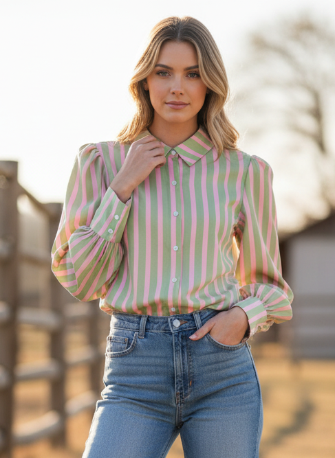 Kayleigh Stripped Blouse