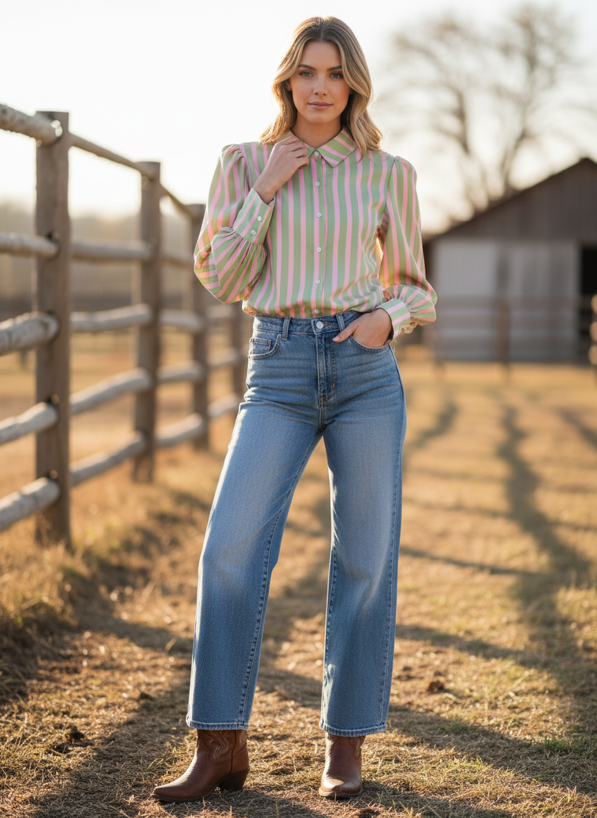 Kayleigh Stripped Blouse